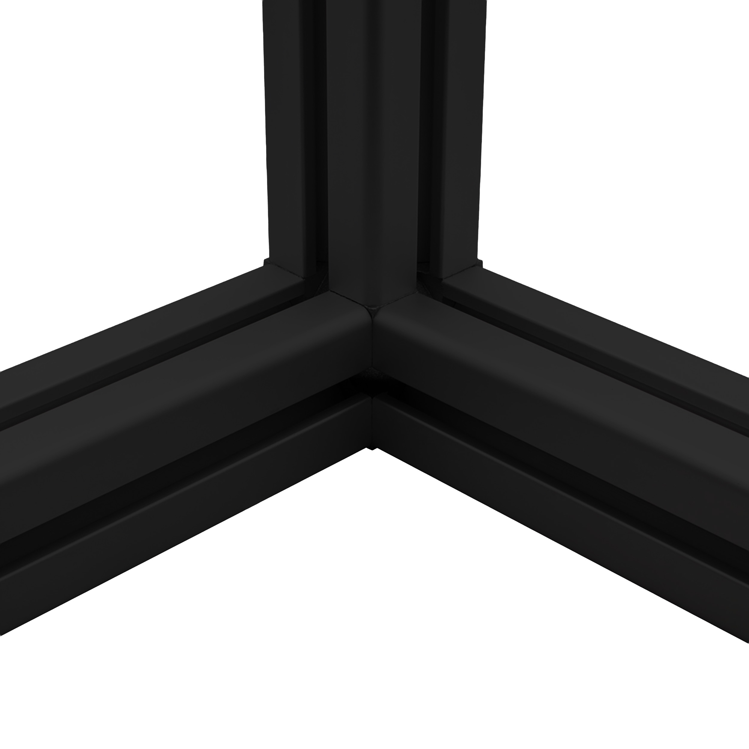 KLAK 40 - 3-Wege Würfelverbinder Eck-Verbinder Aluprofil 40x40 schwarz - 1 Stück