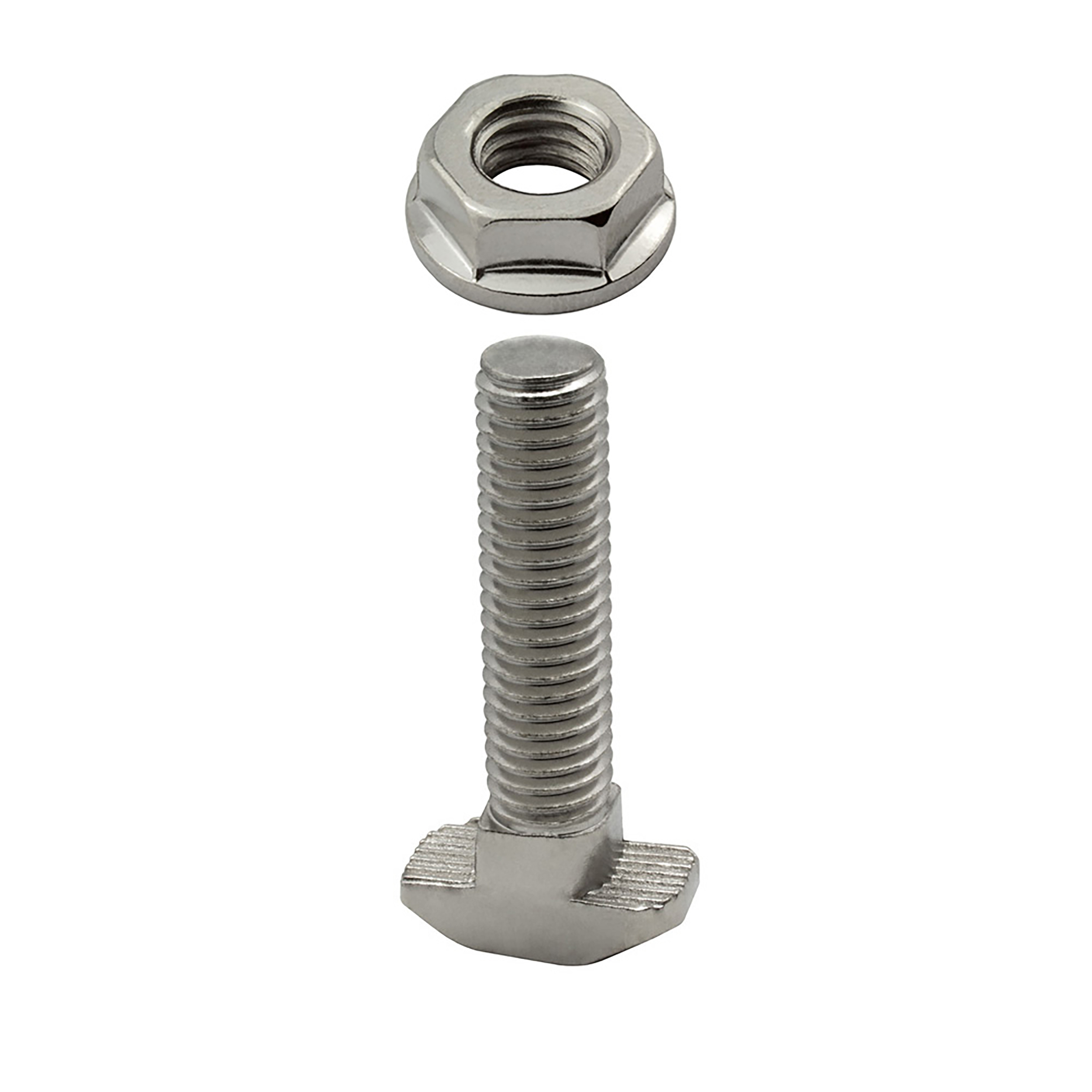 Edelstahl Hammerschraube T-Schraube M8 40mm Nut 8 für Aluprofil 40-er 10 Stück + Mutter Edelstahl Hammerkopfschraube T-Schraube M8 40mm Nut 8 Aluprofil 40-er 10 Stück + Mutter