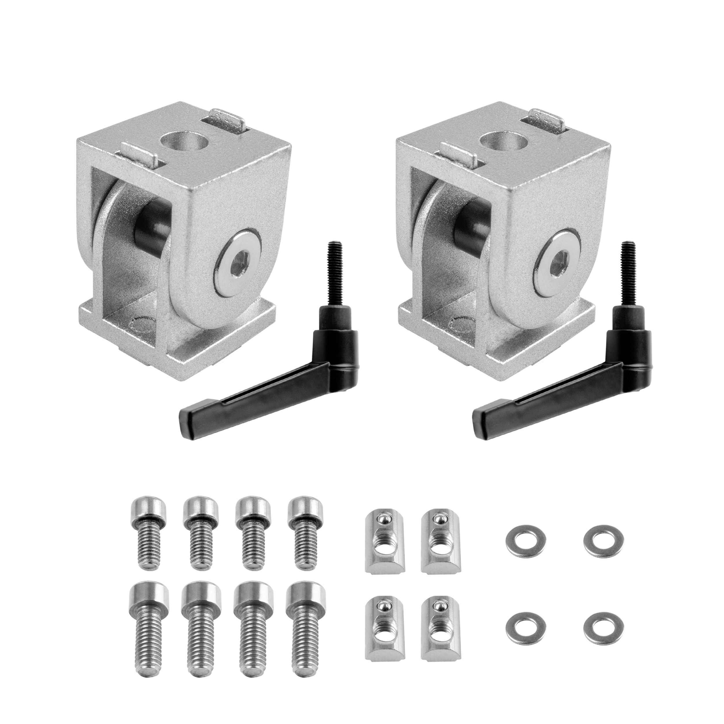 Gelenkverbinder Gelenk mit Klemmhebel Nut 6 für Aluprofil 20-er - 2 Stück