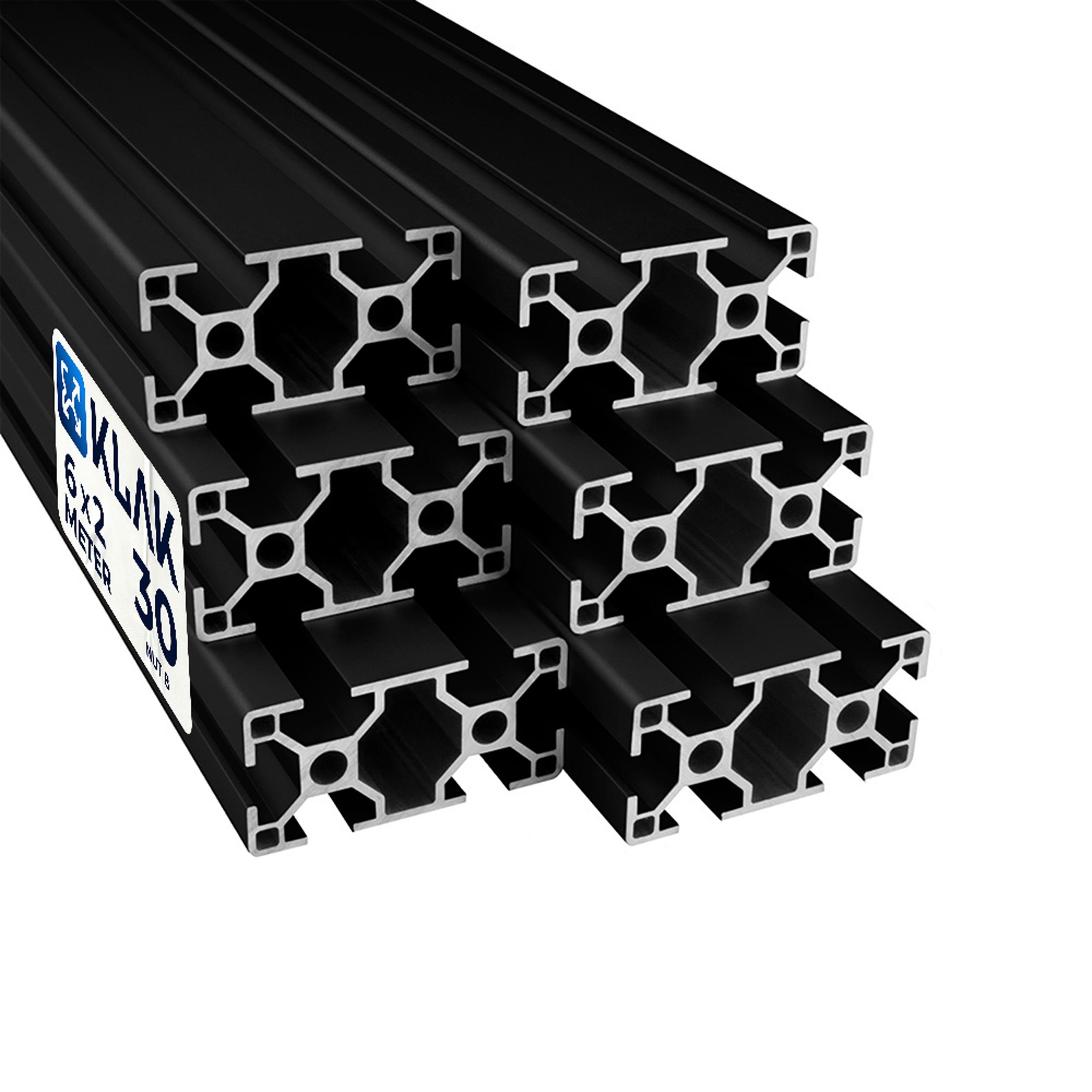Alu Profil 6 Stück 30x60mm 2m System-, Montage-, Konstruktionsprofil Nut 8 schwarz Alu Profil 6 Stück 30x60mm 2m System-, Montage-, Konstruktionsprofil Nut 8 schwarz