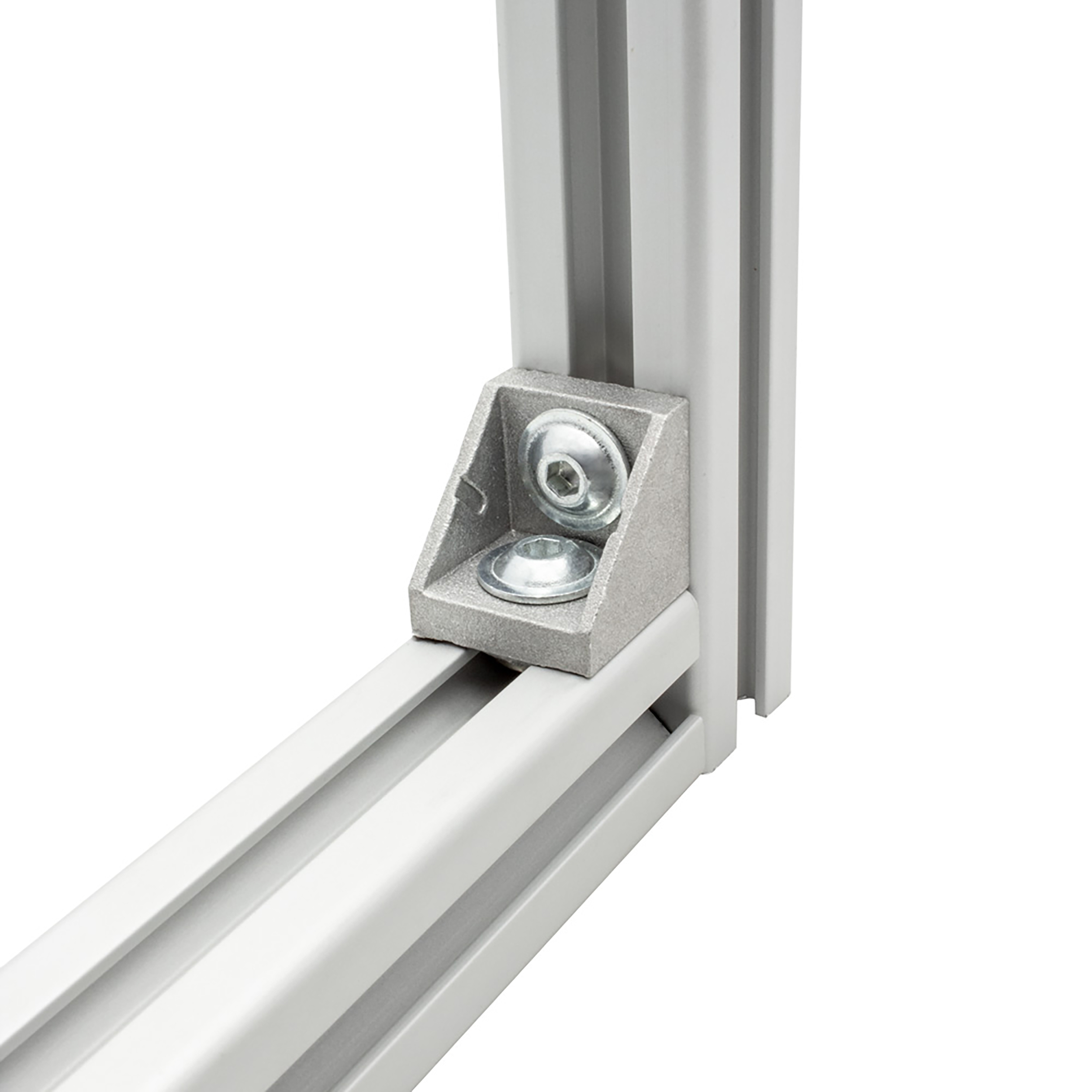 Befestigungswinkel ink. Schrauben und Nutensteine Nut 6 für Aluprofil 20-er 1 Stück