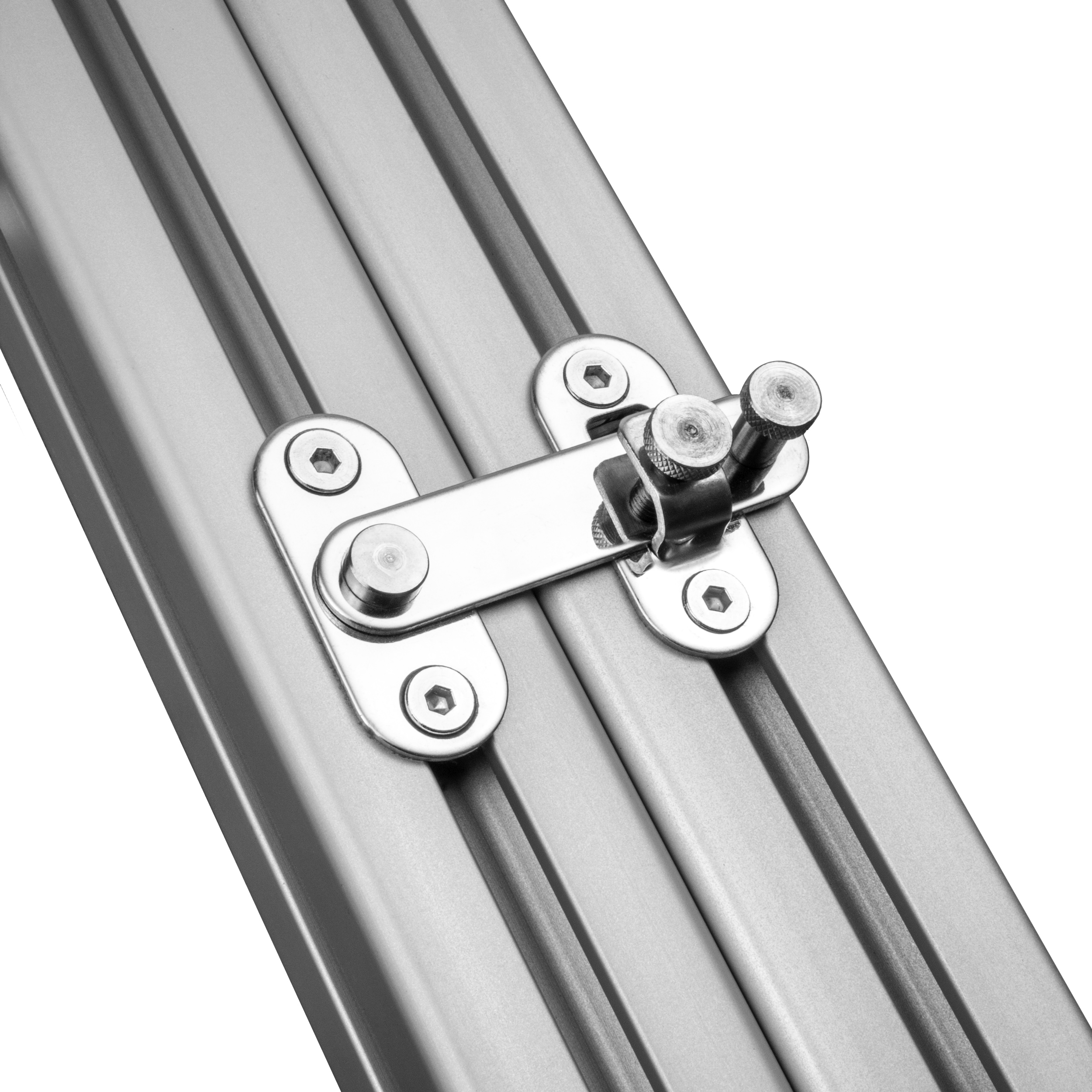 Türriegel Schwenkverriegelung Edelstahl Nut 8 für 40-er Profile Türriegel Schwenkverriegelung Edelstahl Nut 8 für 40-er Profile - 1 Stück inkl. Verschraubung