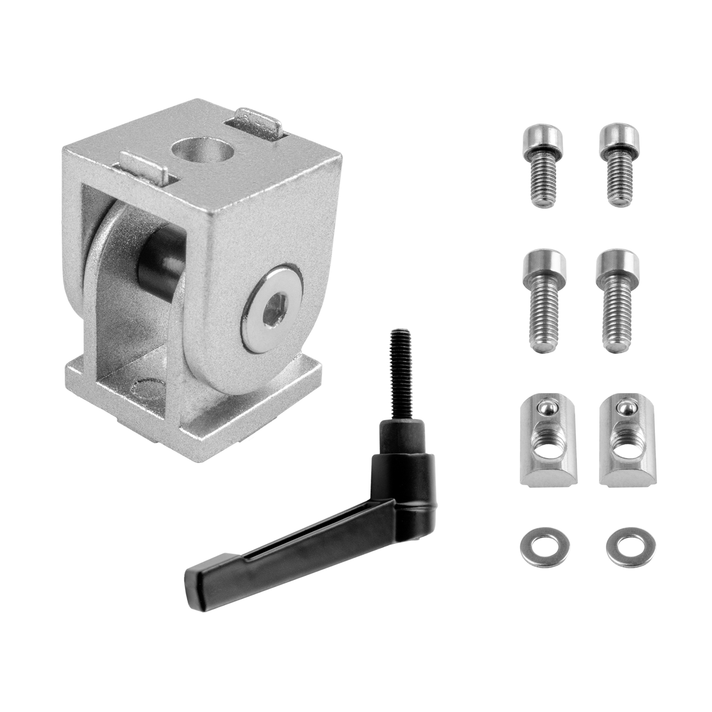 Gelenkverbinder Gelenk mit Klemmhebel Nut 6 für Aluprofil 20-er - 1 Stück Gelenkverbinder Gelenk mit Klemmhebel Nut 6 für Aluprofil 20-er